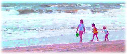 Kids playing on Jacksonville Beach